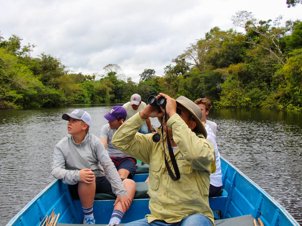 Amazon wildlife spotting camping expedition Peru