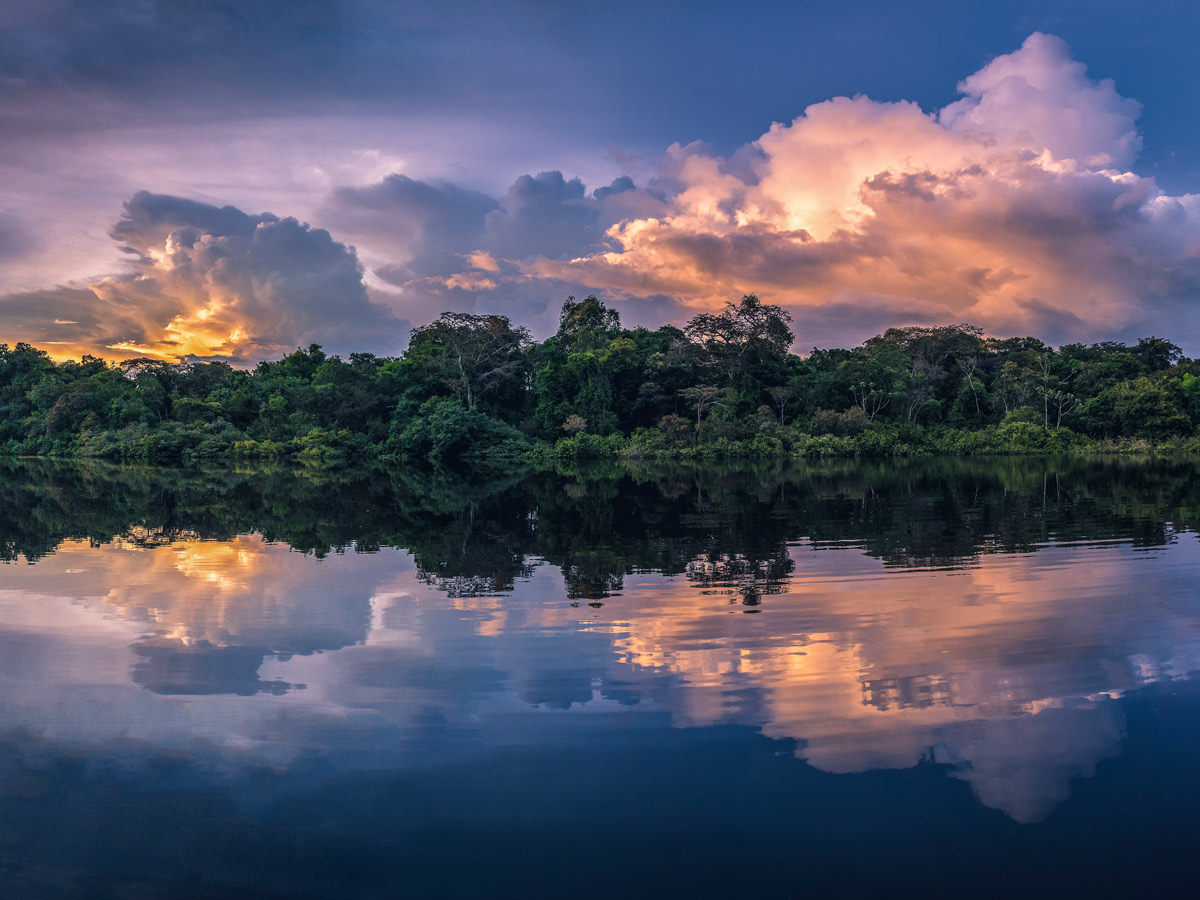 Beautiful Peruvian Amazonia Sunset fishing expedition Peru