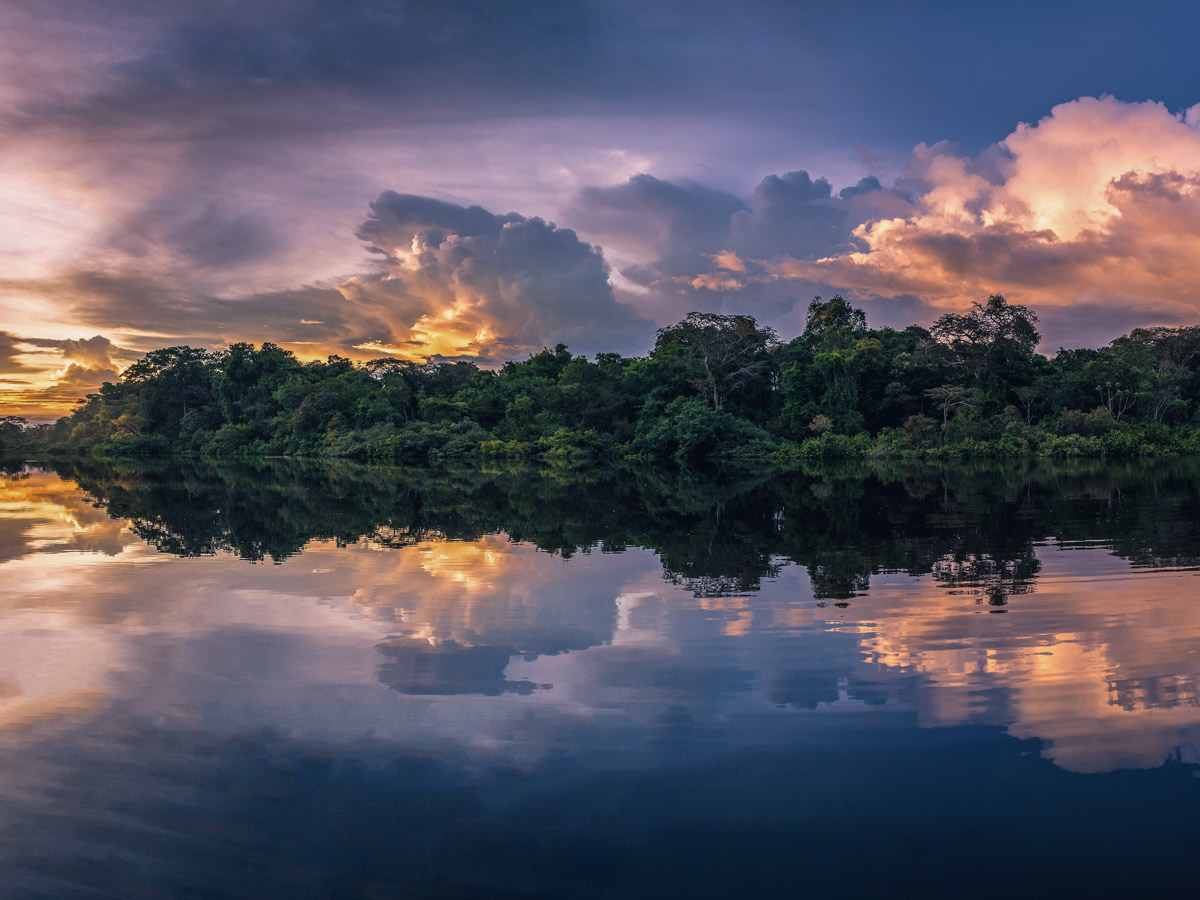 Amazon Research Center sunset river jungle