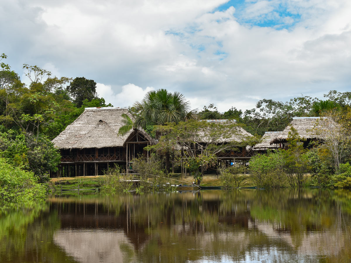 Main lodge basecamp Peru Amazonia survival training expedition