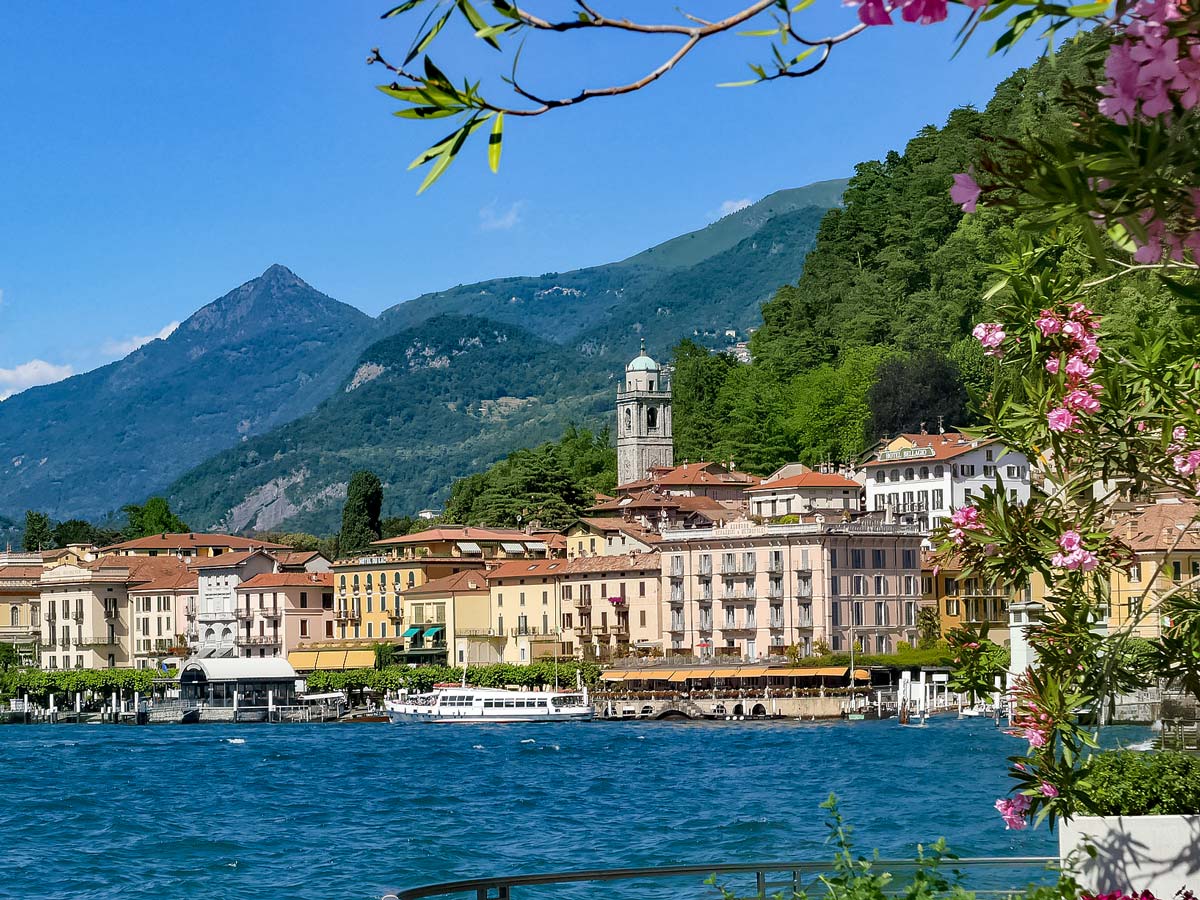 Cycling Bellagio flowers biking tour Italy