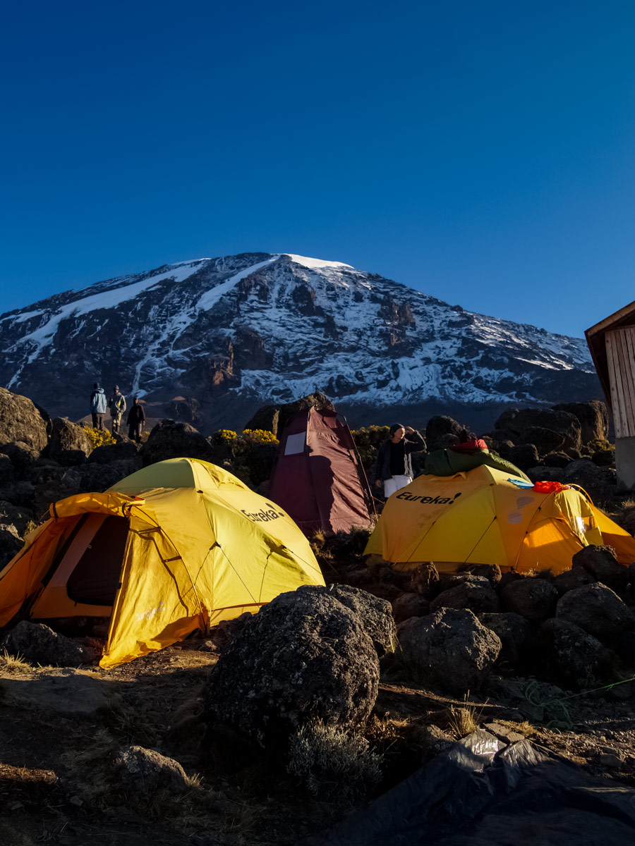 Camping tenting Mount Kilimanjaro Northern circuitTanzania