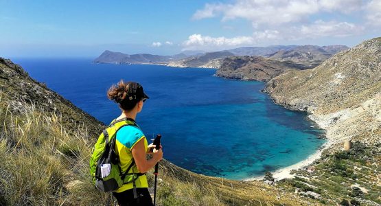 Beautiful coastal walking hiking Spain