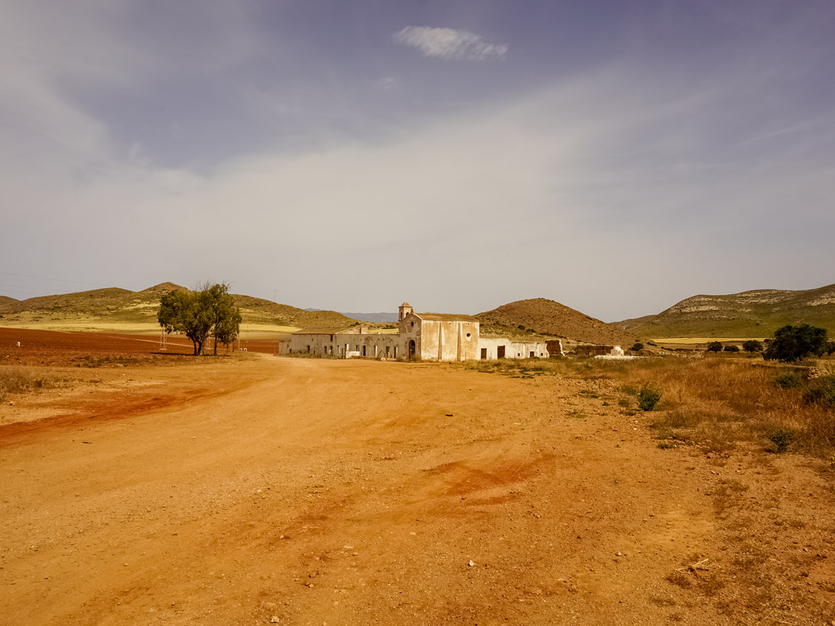Cabo de Gata Cortijo del Fraile dirt road farm