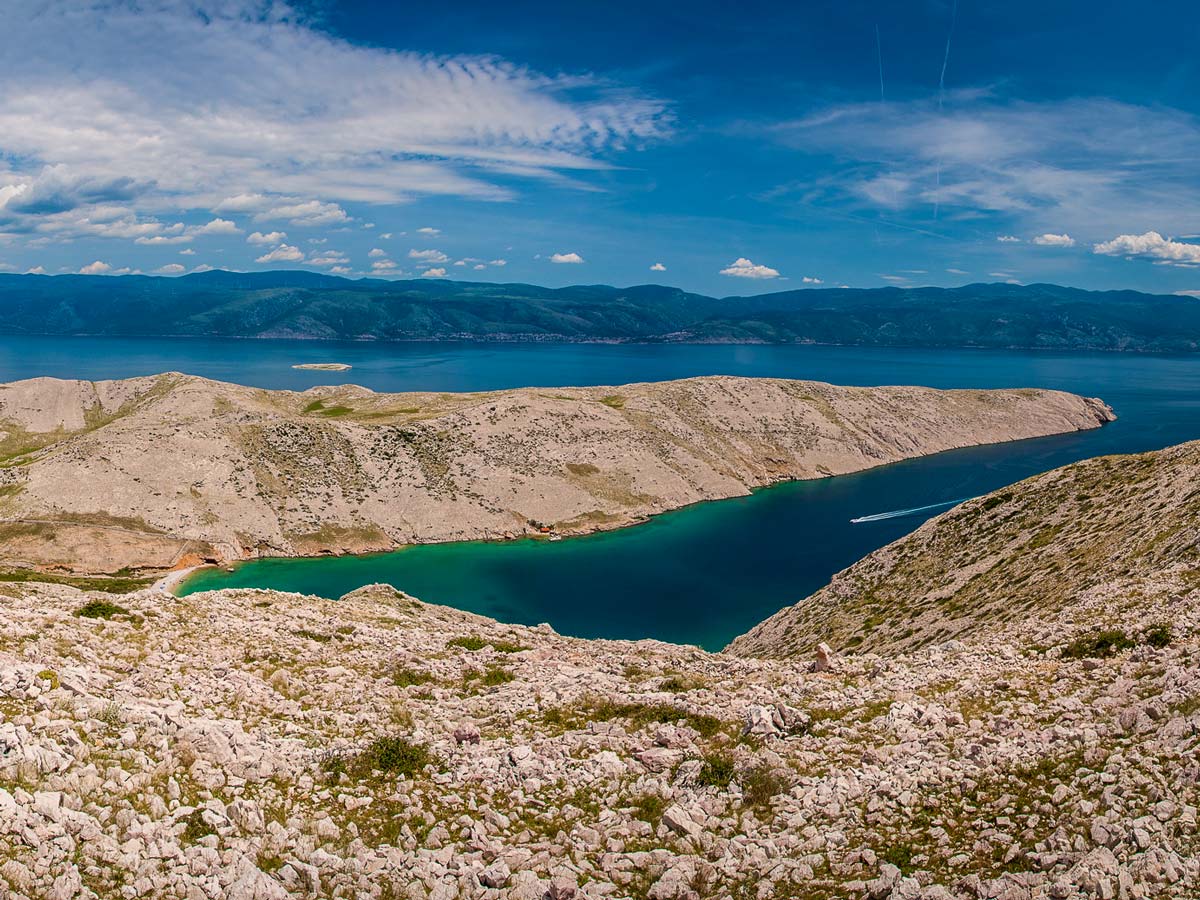 Beautiful mediterranean sea ocean islands hiking walking adventure tour in Croatia