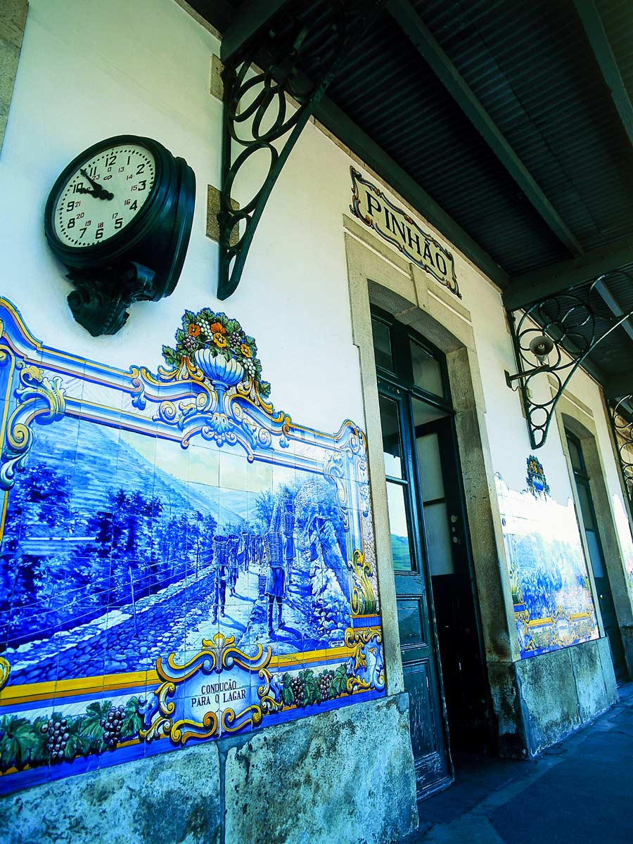 Pinhao tile wall mural Douro wine region Portugal hiking