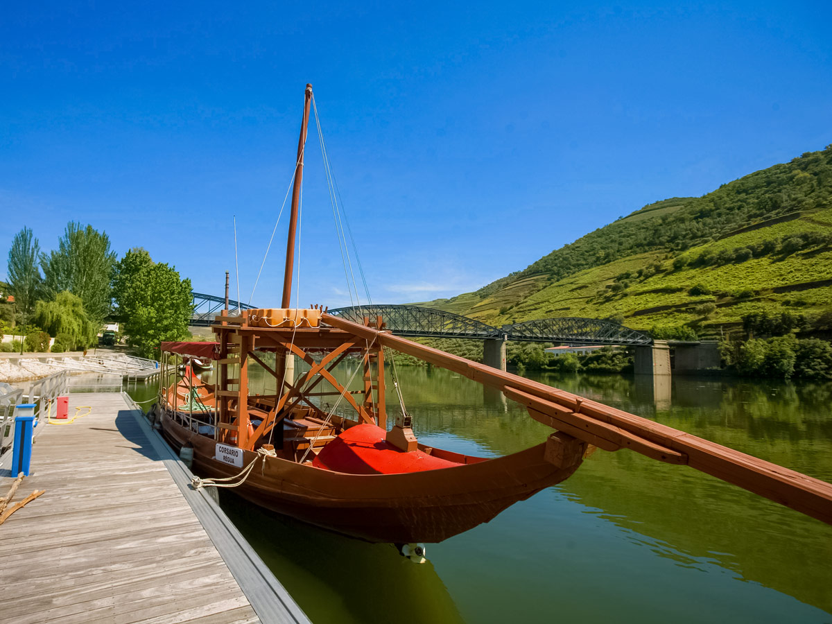 Boat docks biking cycling Portugal bike tour Duoro Valley