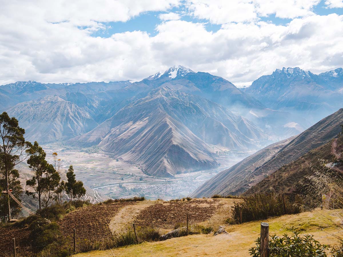 Stunning valley views along the Ebiking in Sacred Valley Tour route