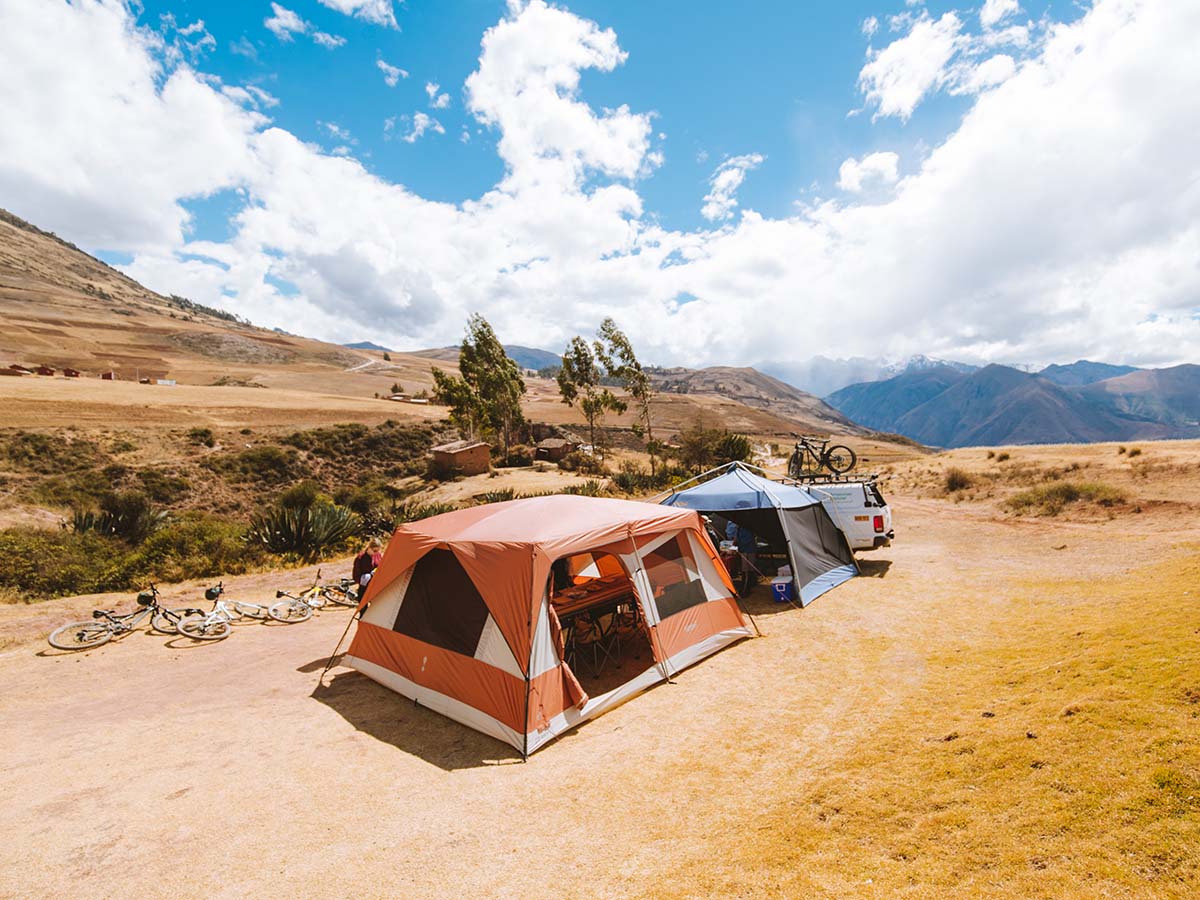 Lunch time on ebiking tour in Peru