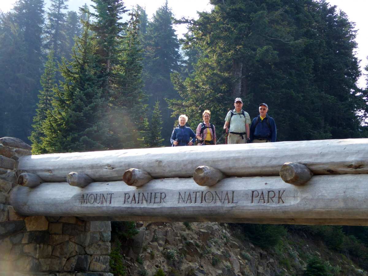 Group of hikers in Rainier National Park