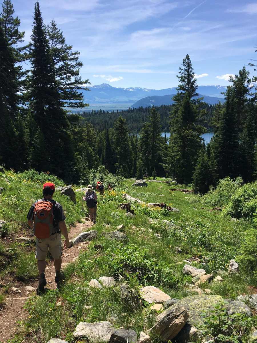 Group of hikers in Yellowstone