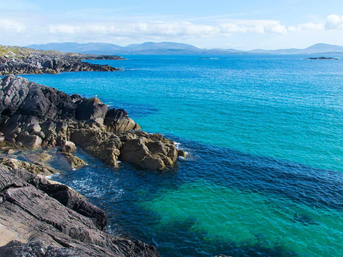 Blue shores along the West Cork cycle route