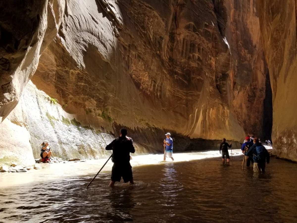 Hiking in the Narrows (Zion National Park)