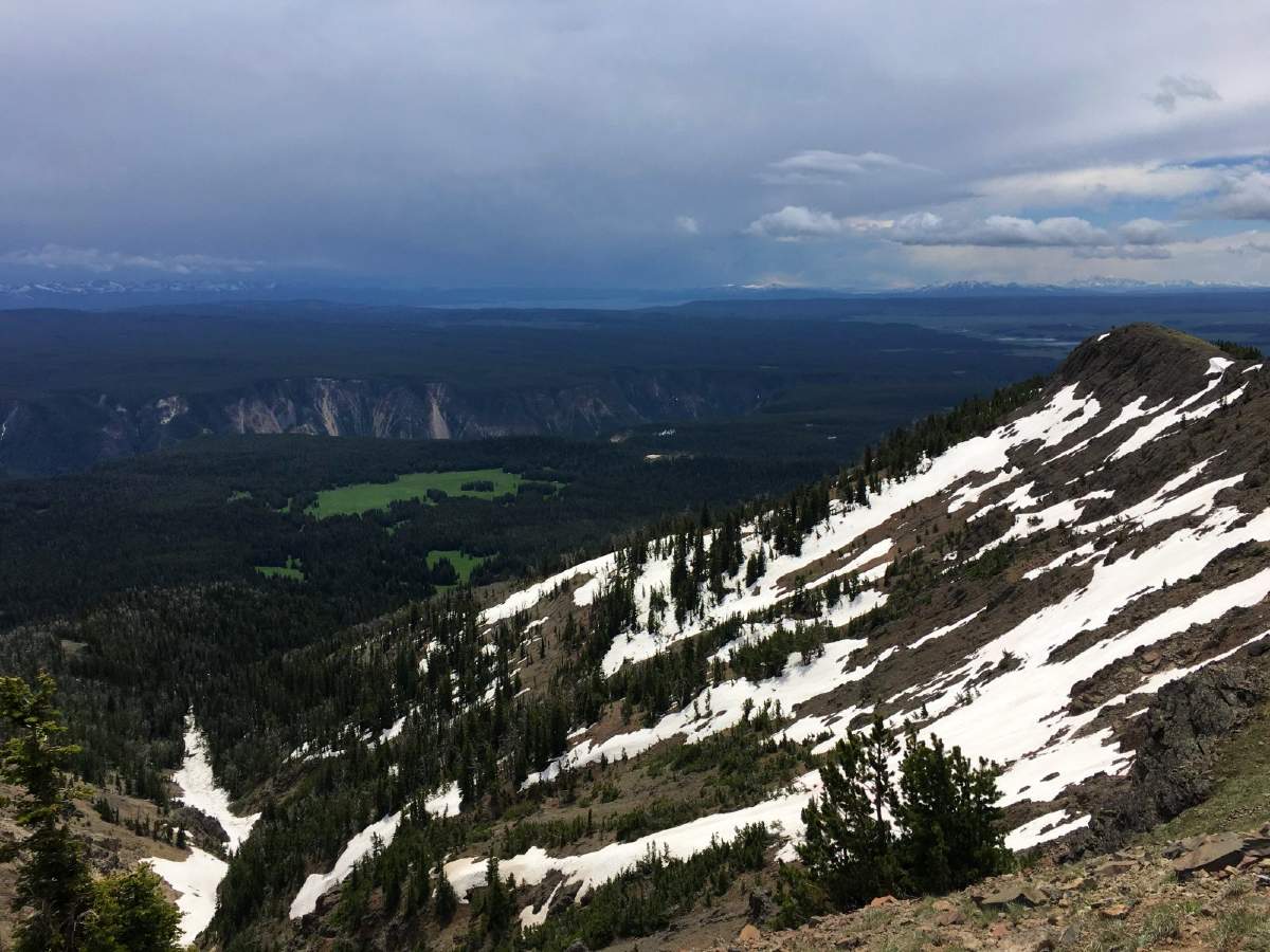 Snowy ridge in Yellowstone