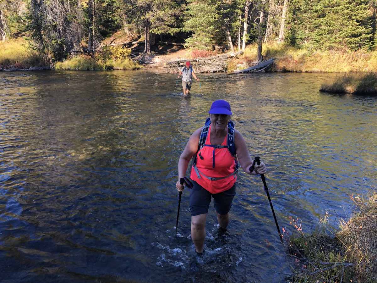 Crossing the river in Yellowstone