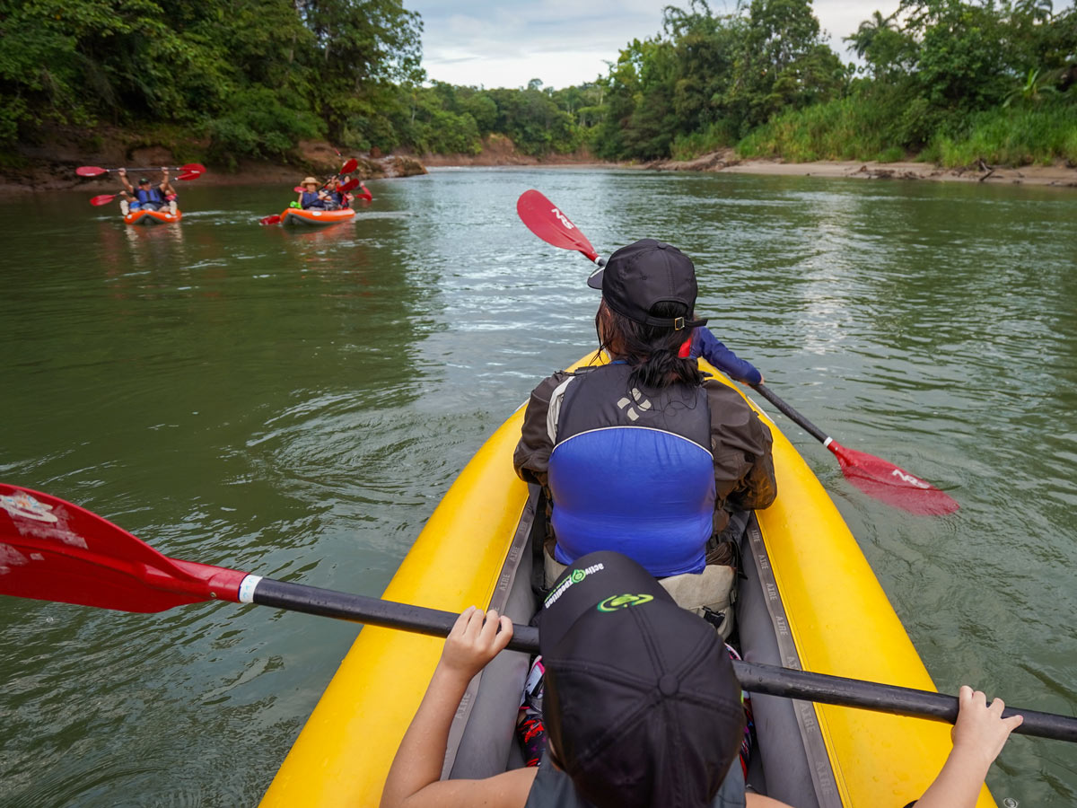 Family kayak expedition adventure paddling tour Peru Galapagos