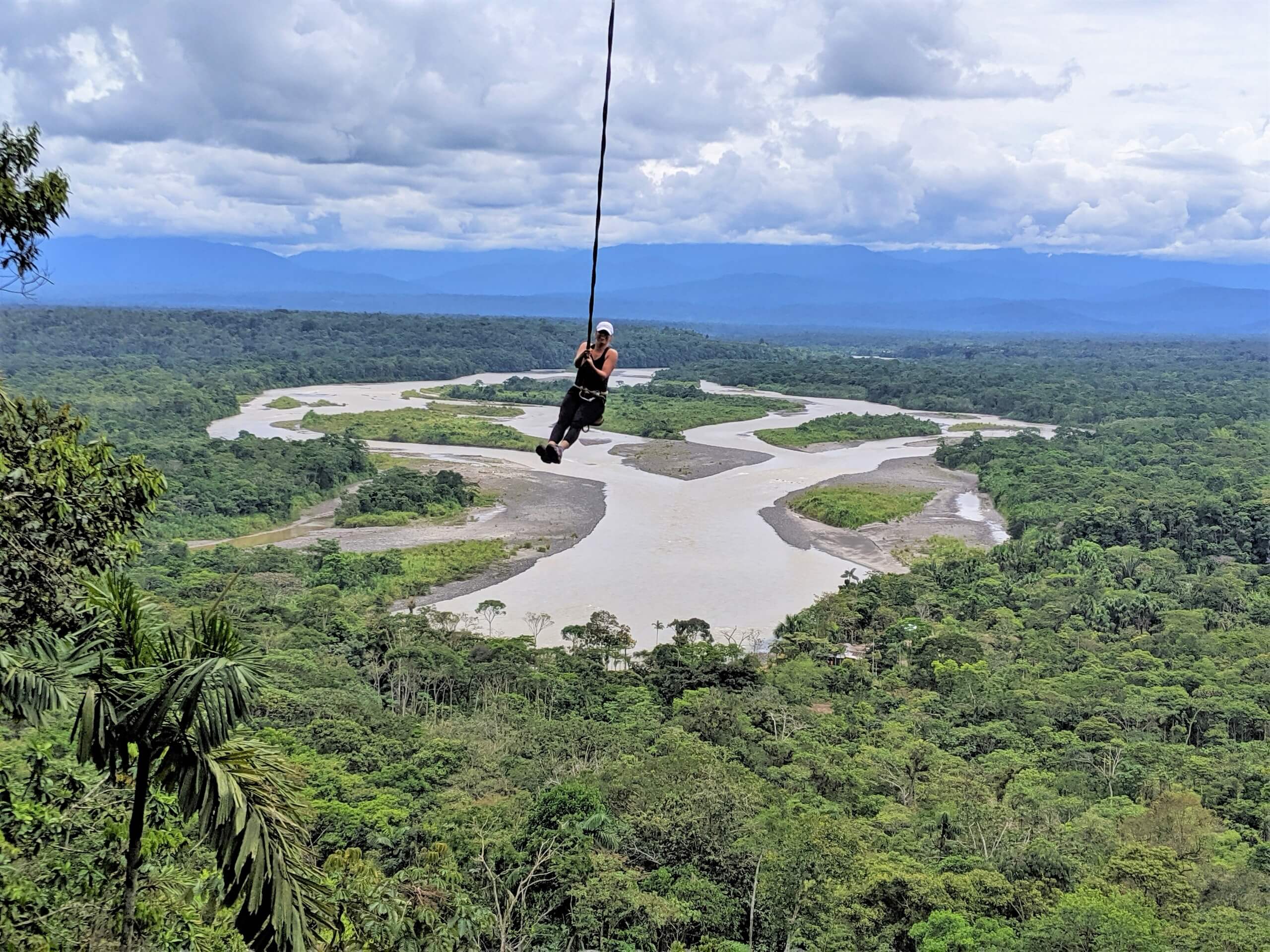 Swinging above the Ecuador rainforests