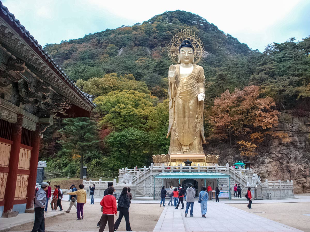 Religious grounds gold budha soft adventure tour South Korea