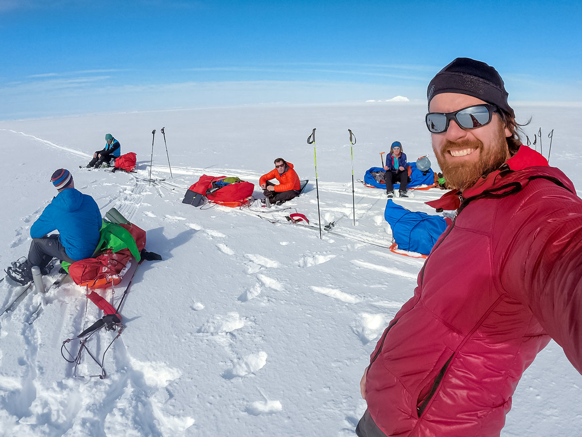 Vatnajokull ski trekking group adventure tour Iceland