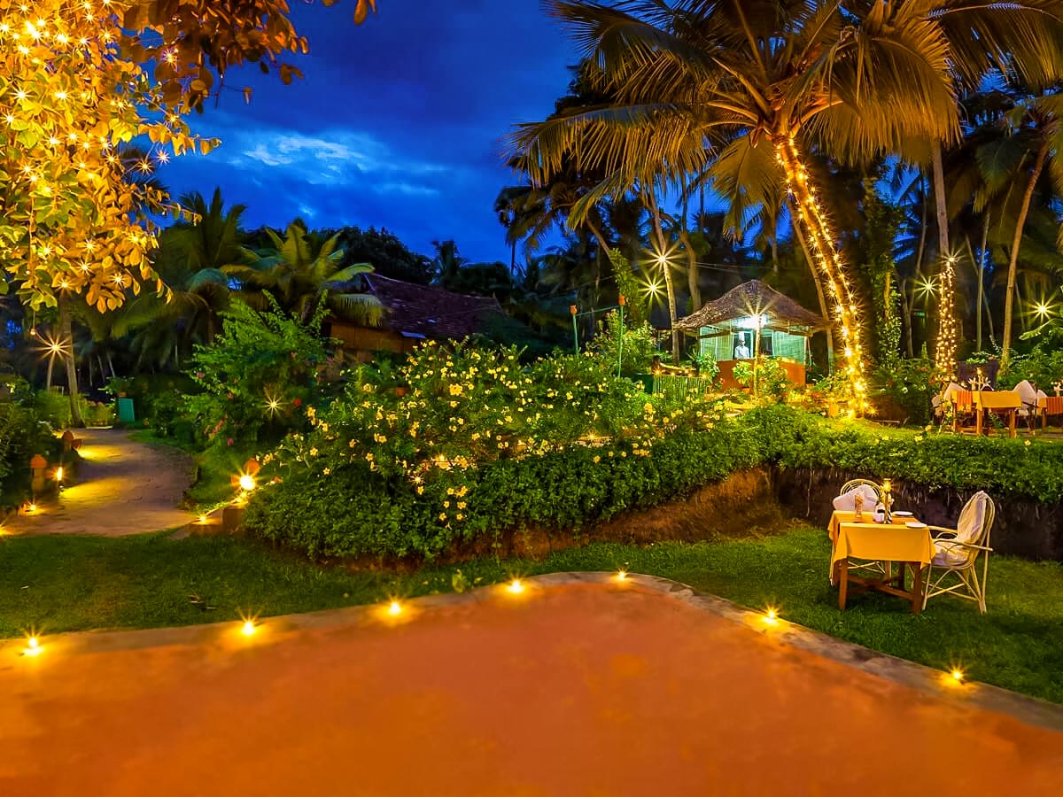 Ayurveda tropical dining gardens