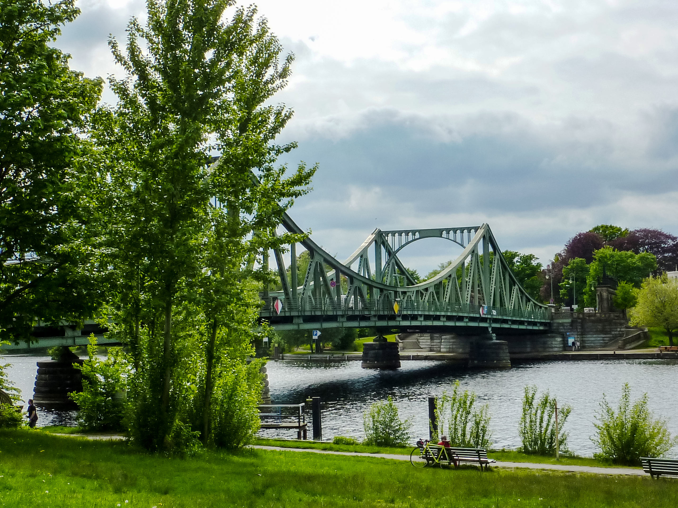 The Glienicke Bridge connecting Berlin with Potsdam
