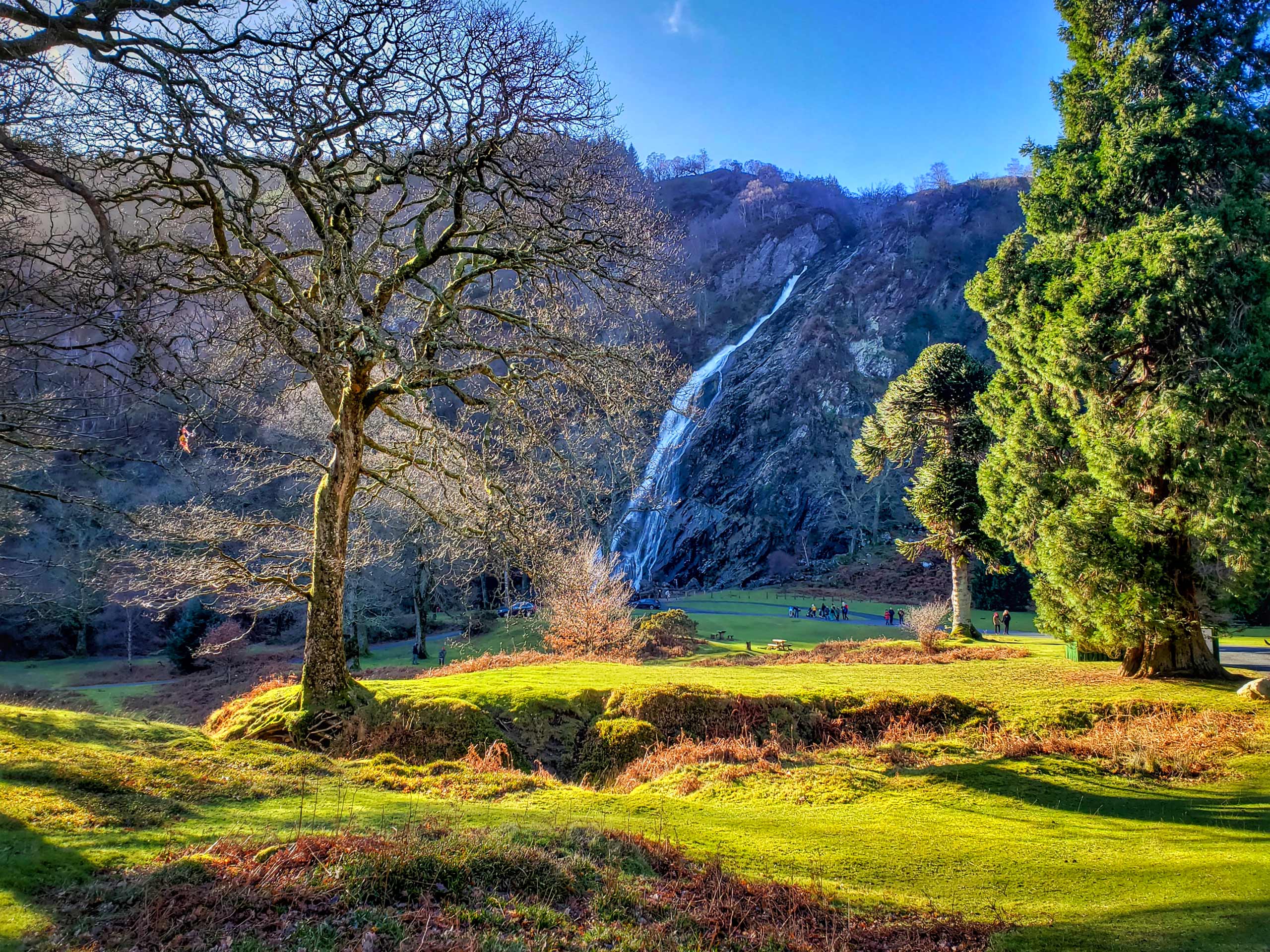 Powerscourt Waterfall, Deerpark, Enniskerry, County Wicklow hiking walking tour in Ireland