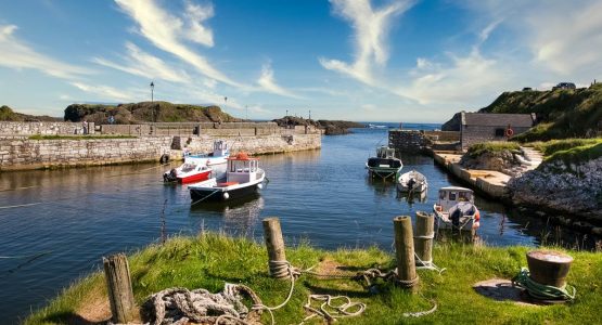 Ballintoy Harbour on the Antrim Cons of Northern Ireland