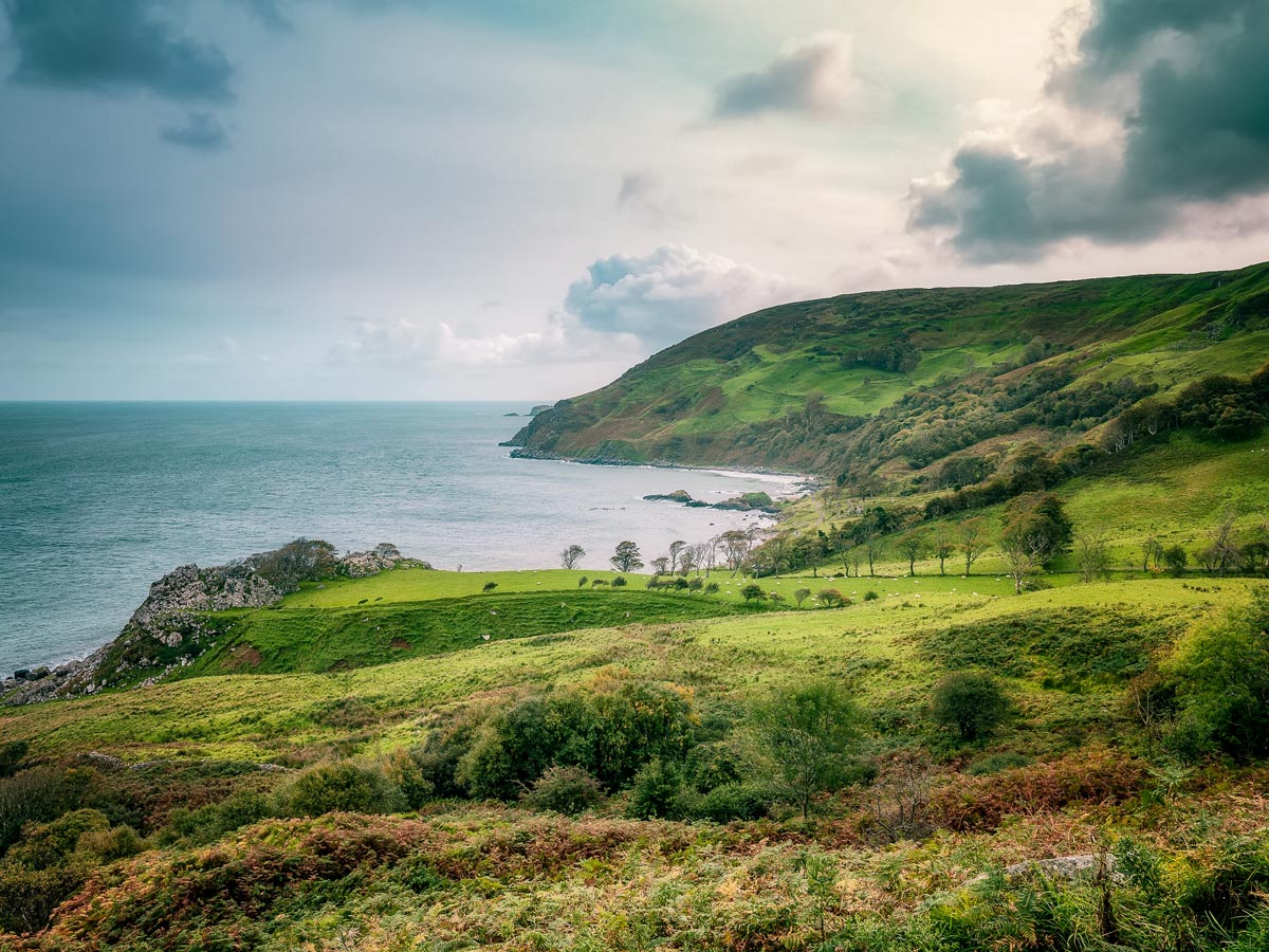 Murlough Bay coast of Ireland
