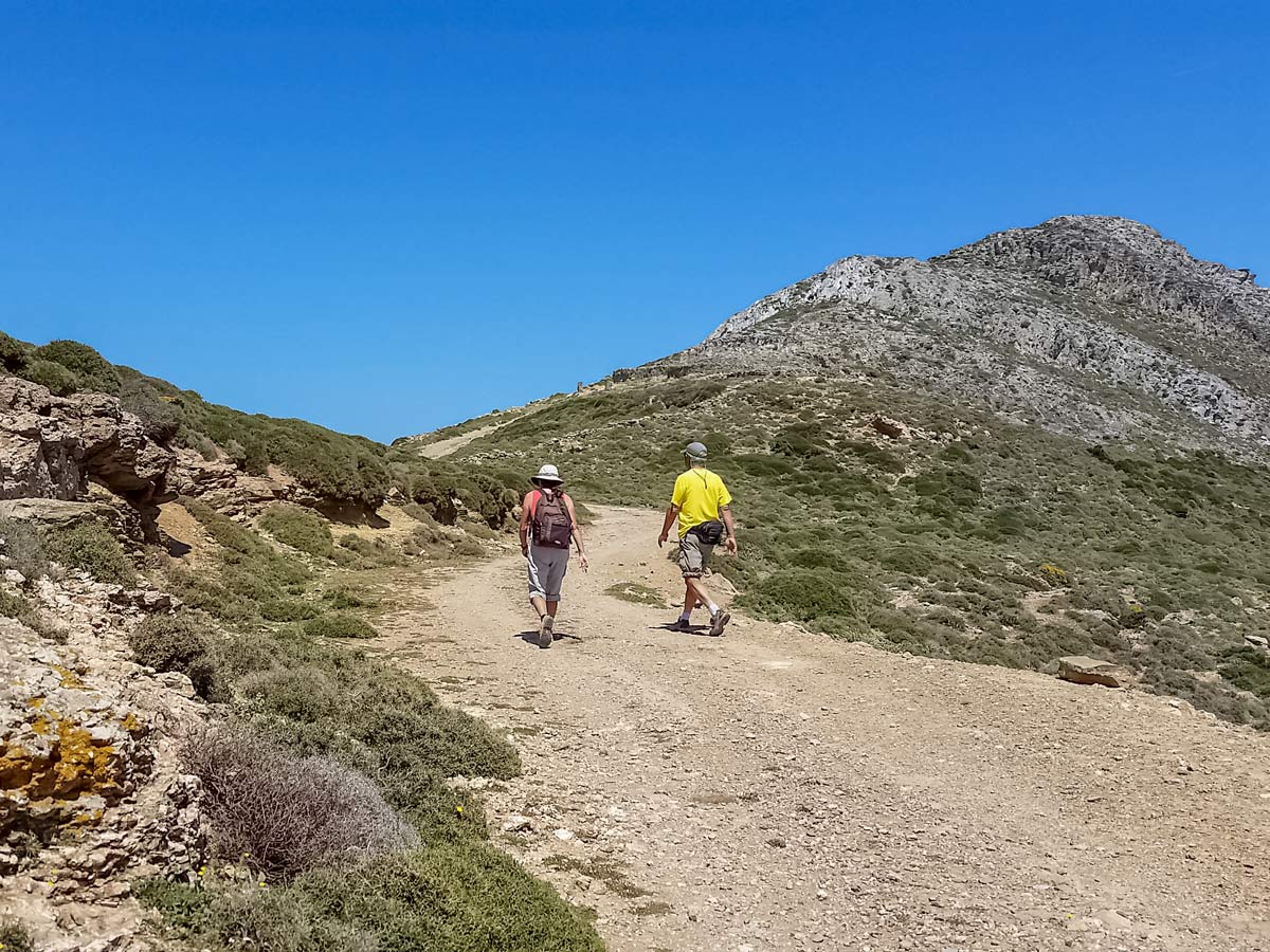 Mediterranean rocky hills hiking walking Amorgos Greece