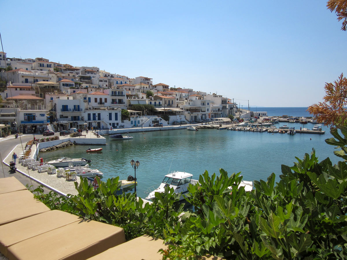 Batsi bay andros tinos wlaking exploring Greece