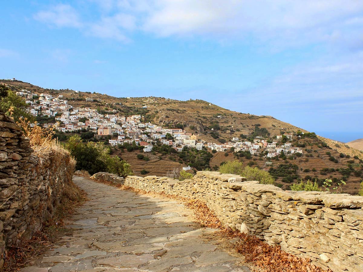 Walking trails between villages exploring Athens Kea Greece adventure tour