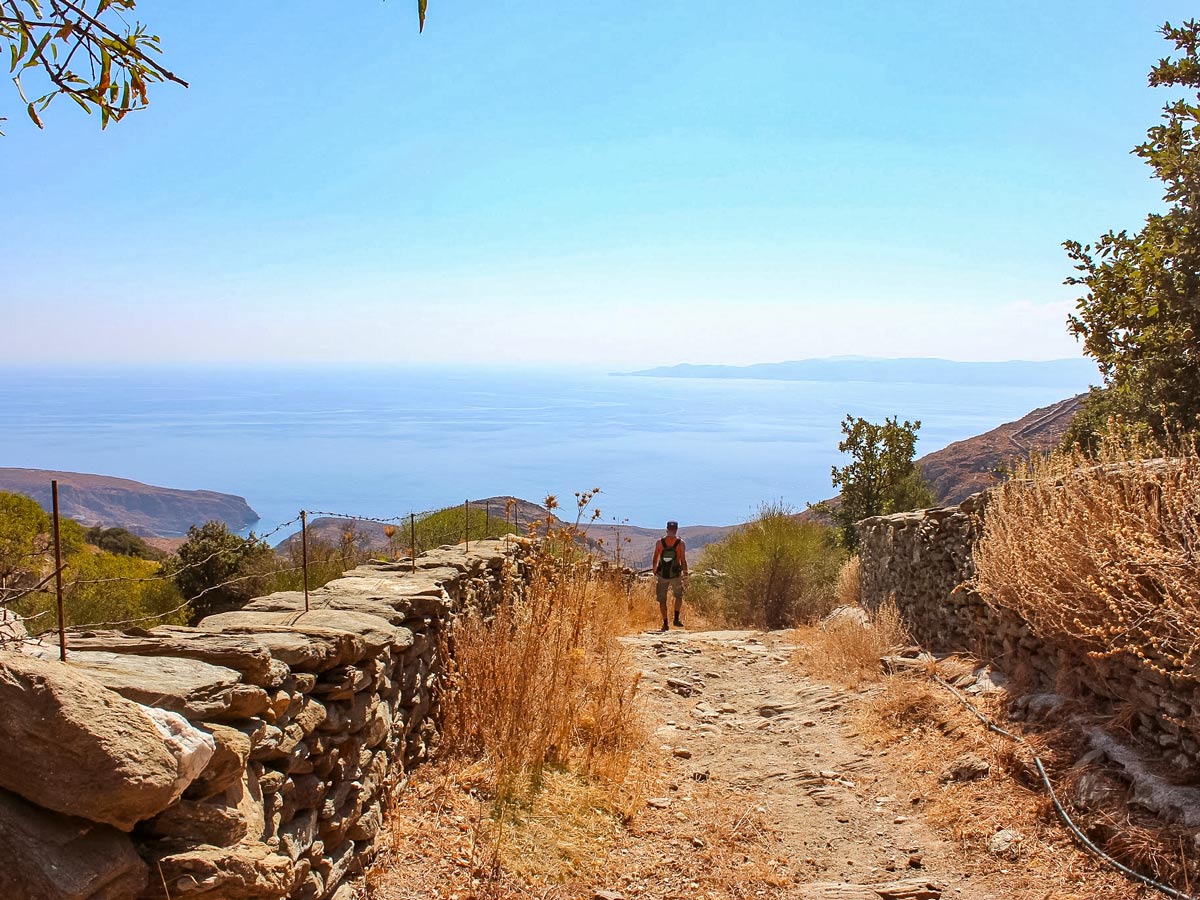 Walking trail to the Mediterranean sea Athens Kea Greece adventure tour