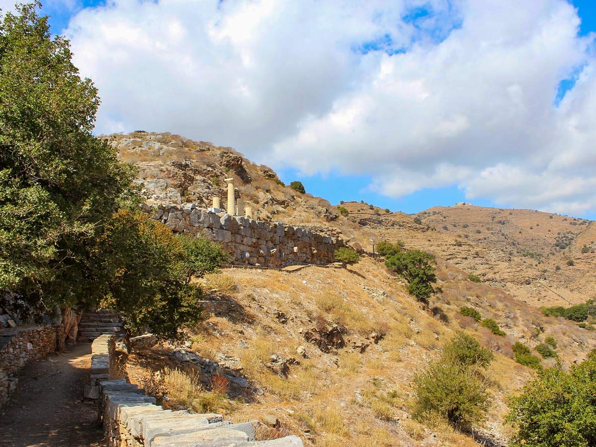 Walking trail to ancient greek ruins Athens Kea Greece adventure tour