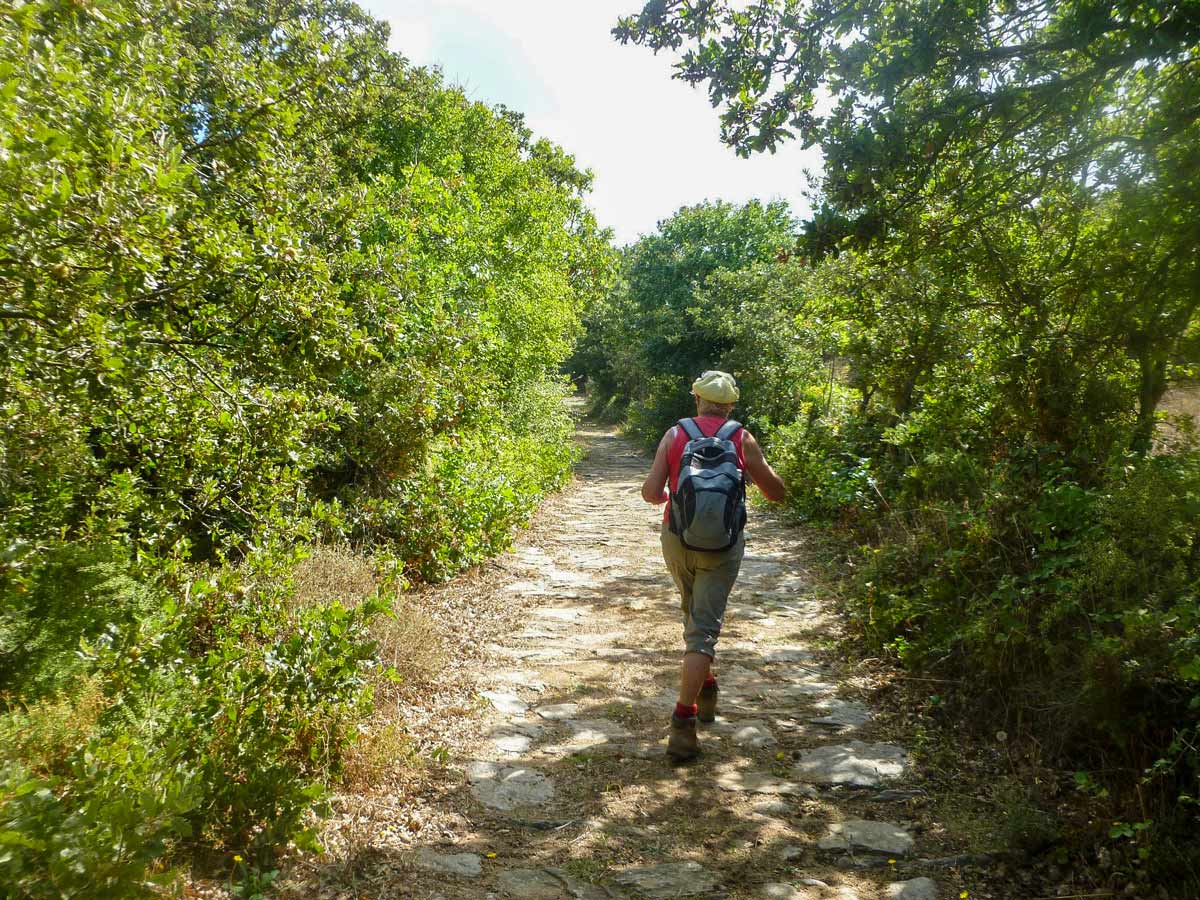 Walking rural trails exploring Athens Kea Greece adventure tour