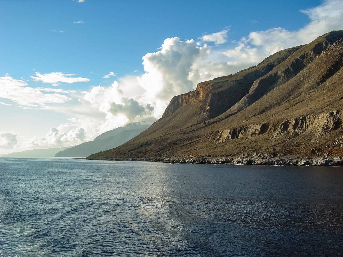 Beautiful coast Mediterranean sea Crete Greece coastline adventure tour