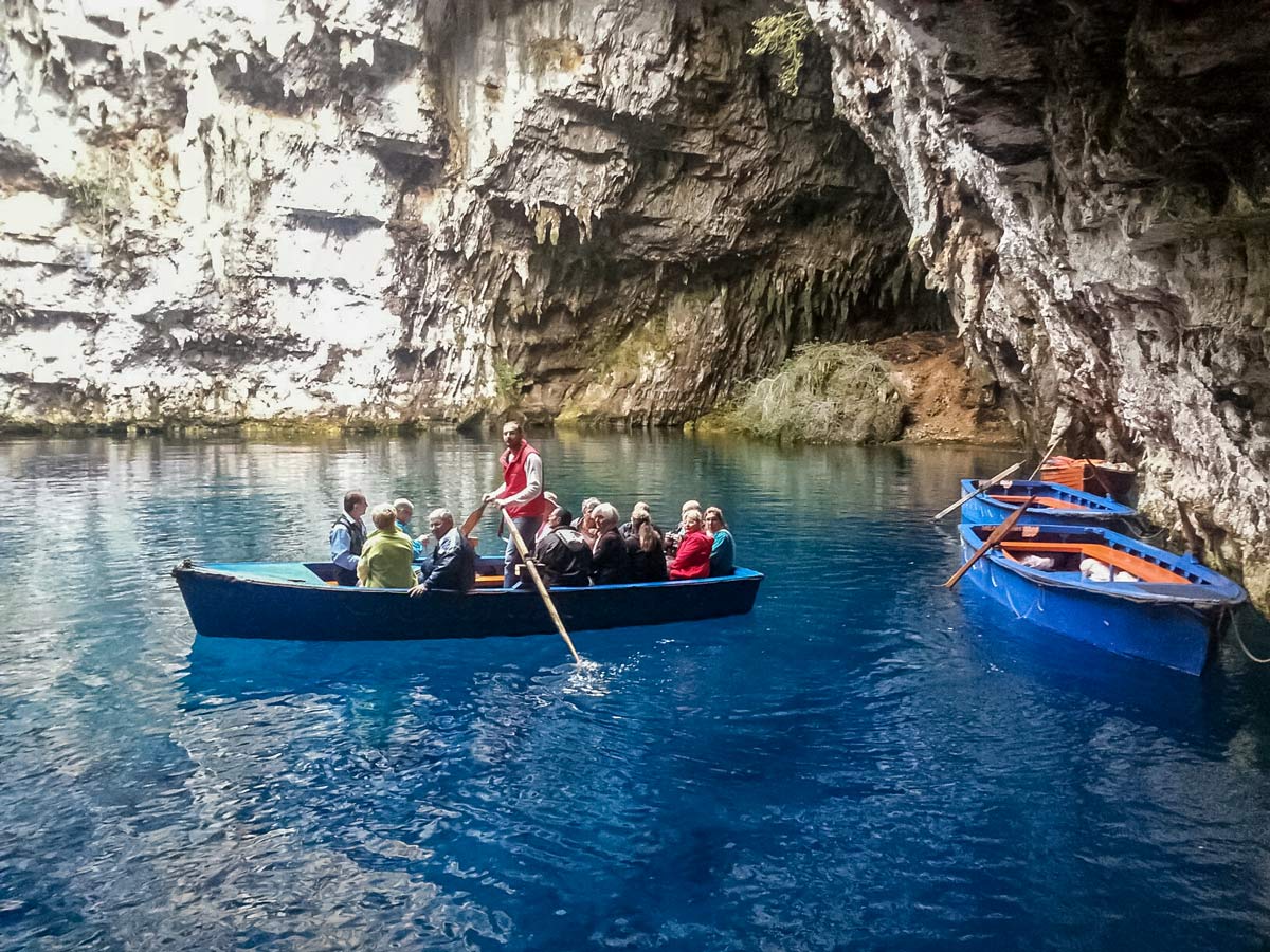 Melissani mediterranean paddling Greece Kefalonia adventure bike tour