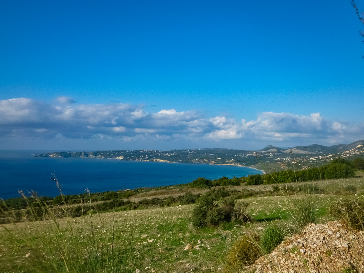 Mediterranean sea Greek islands coast Greece Kefalonia adventure bike tour