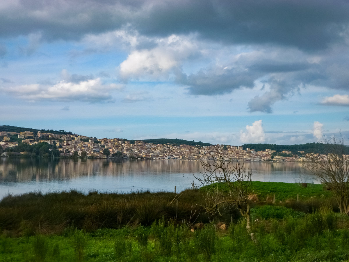 Greek channel houses town cycling Greece Kefalonia adventure bike tour