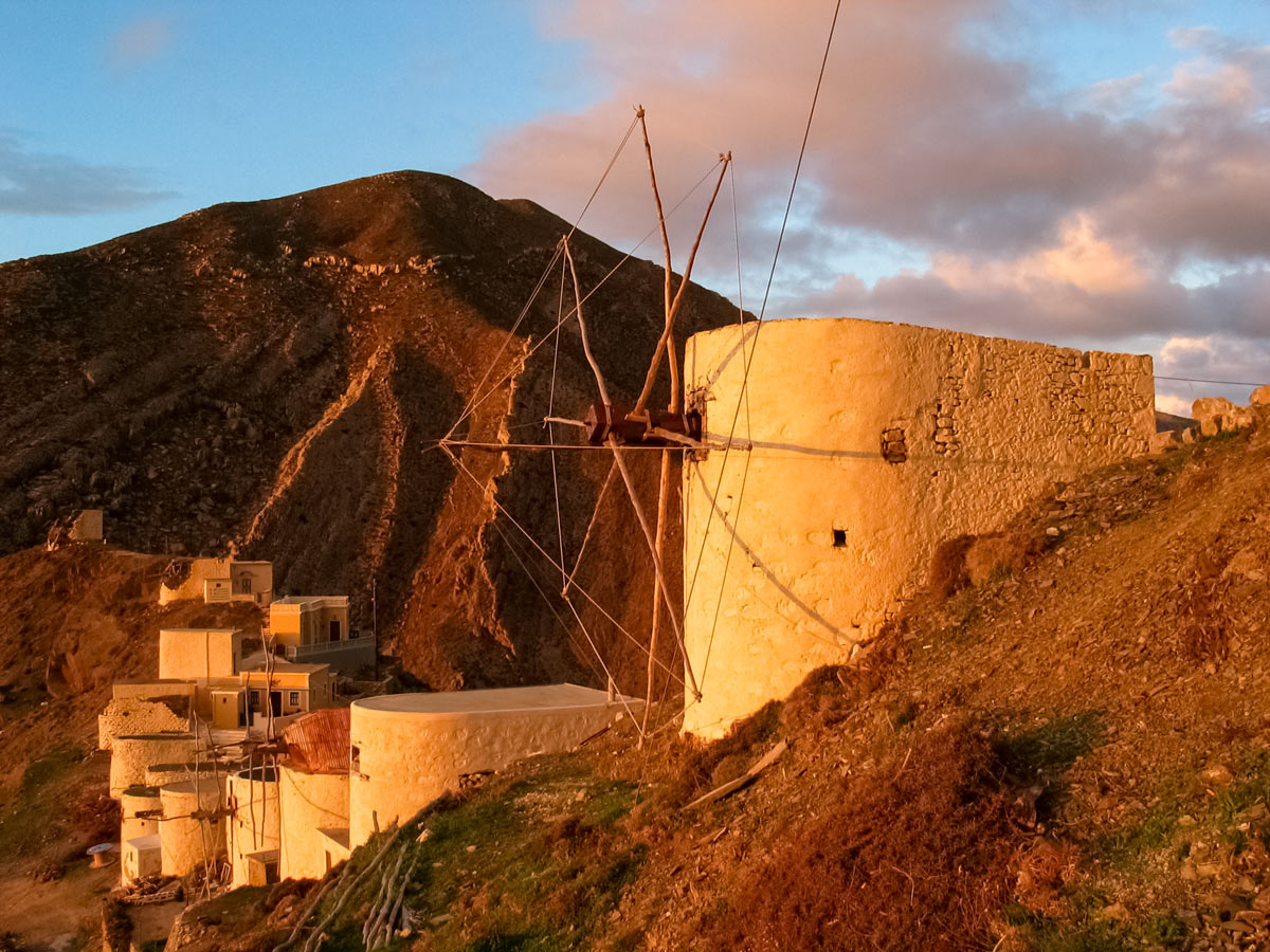 Ancient structure windmill walking hiking tour Karpathos Greece