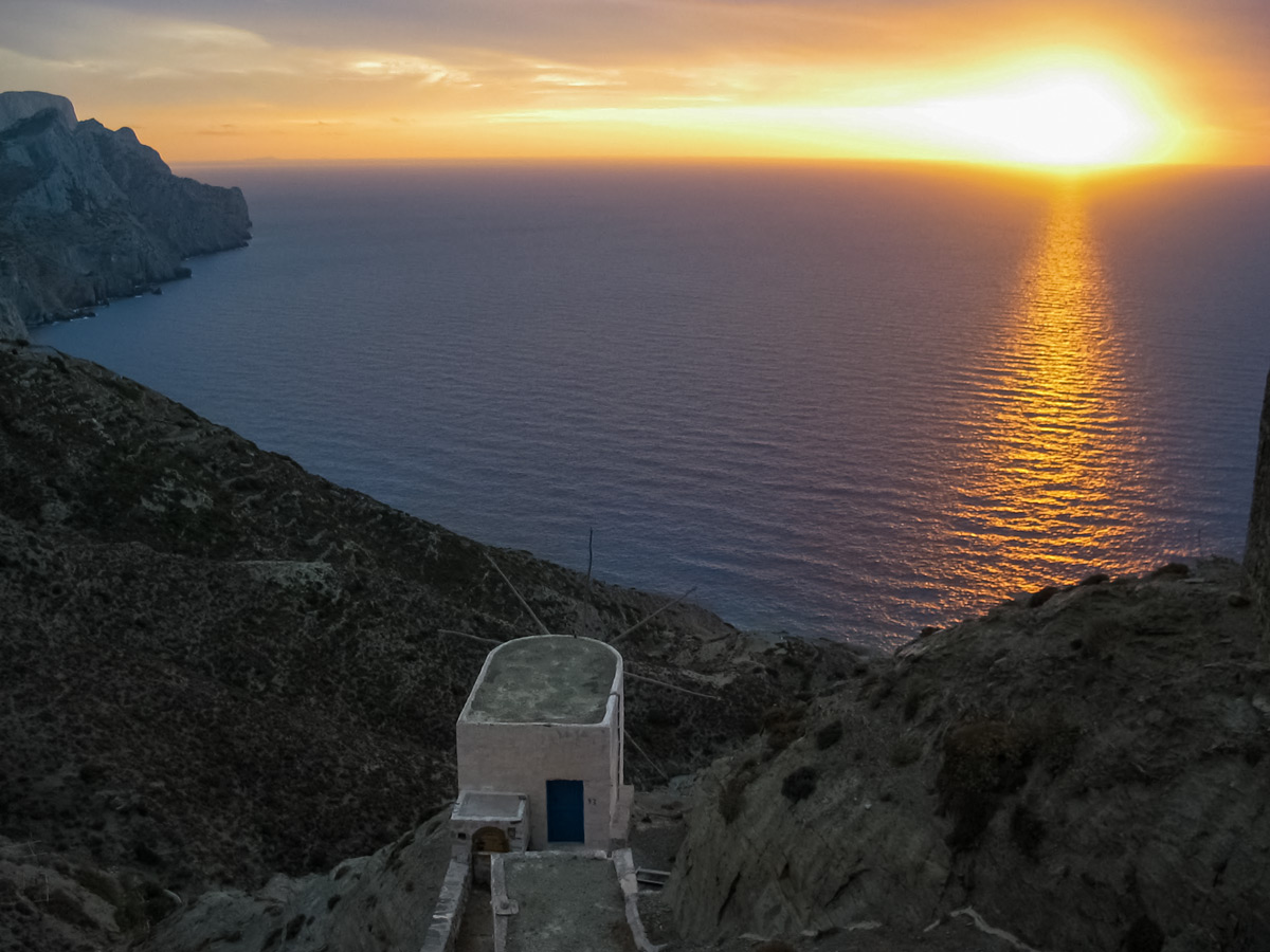Greek mediterranean sea sunset walking hiking tour Karpathos Greece