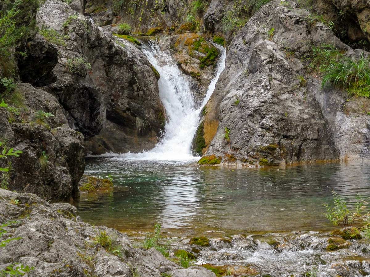 Exploring waterfalls hiking Litochoro Olympus hike Greece