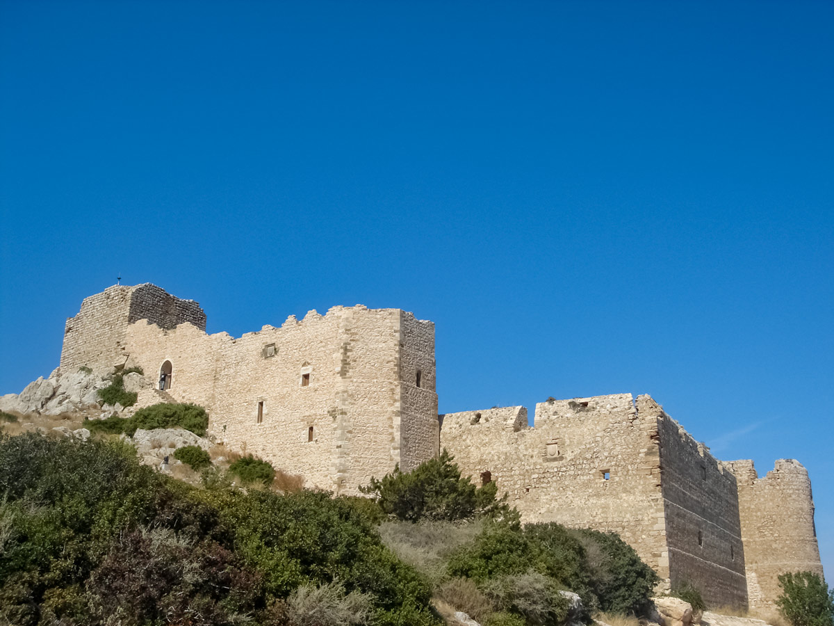 Kritinia castle biking cycling tour Rhodes Greece