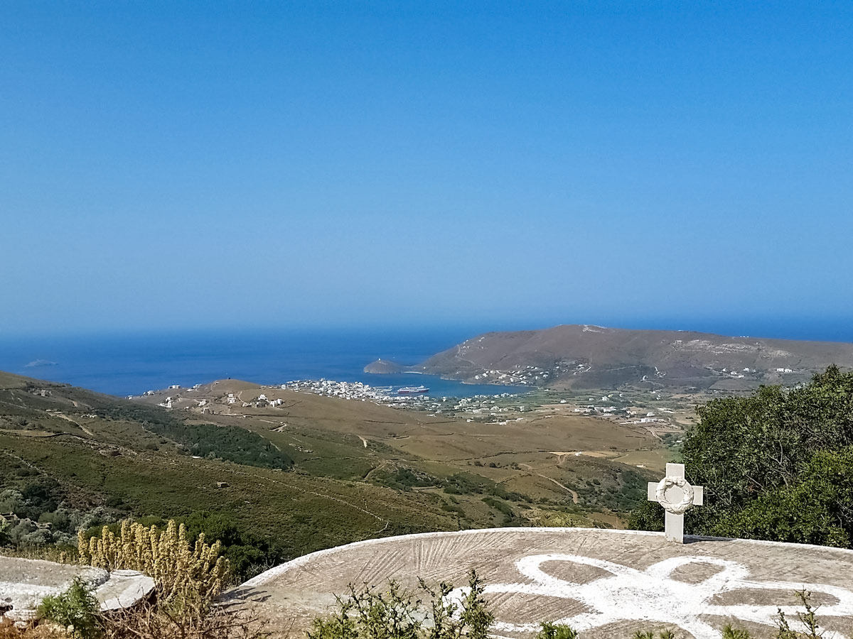 View on Gavrio exploring Tinos Greece