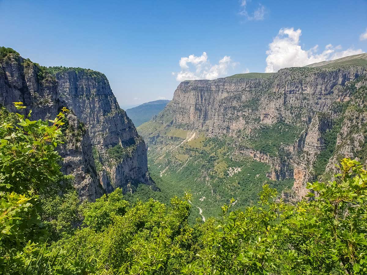 Beautiful Vikos Gorge canyon hiking Greece