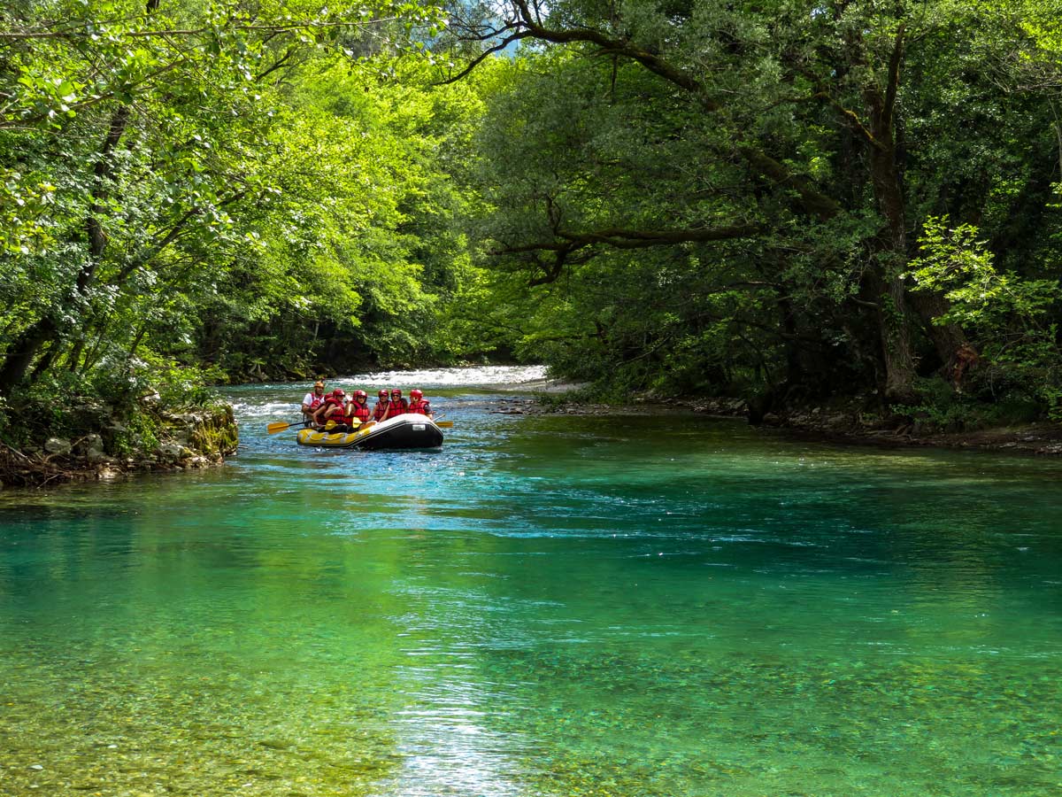 Voidomatis River rafting Vikos Gorge hiking tour Greece