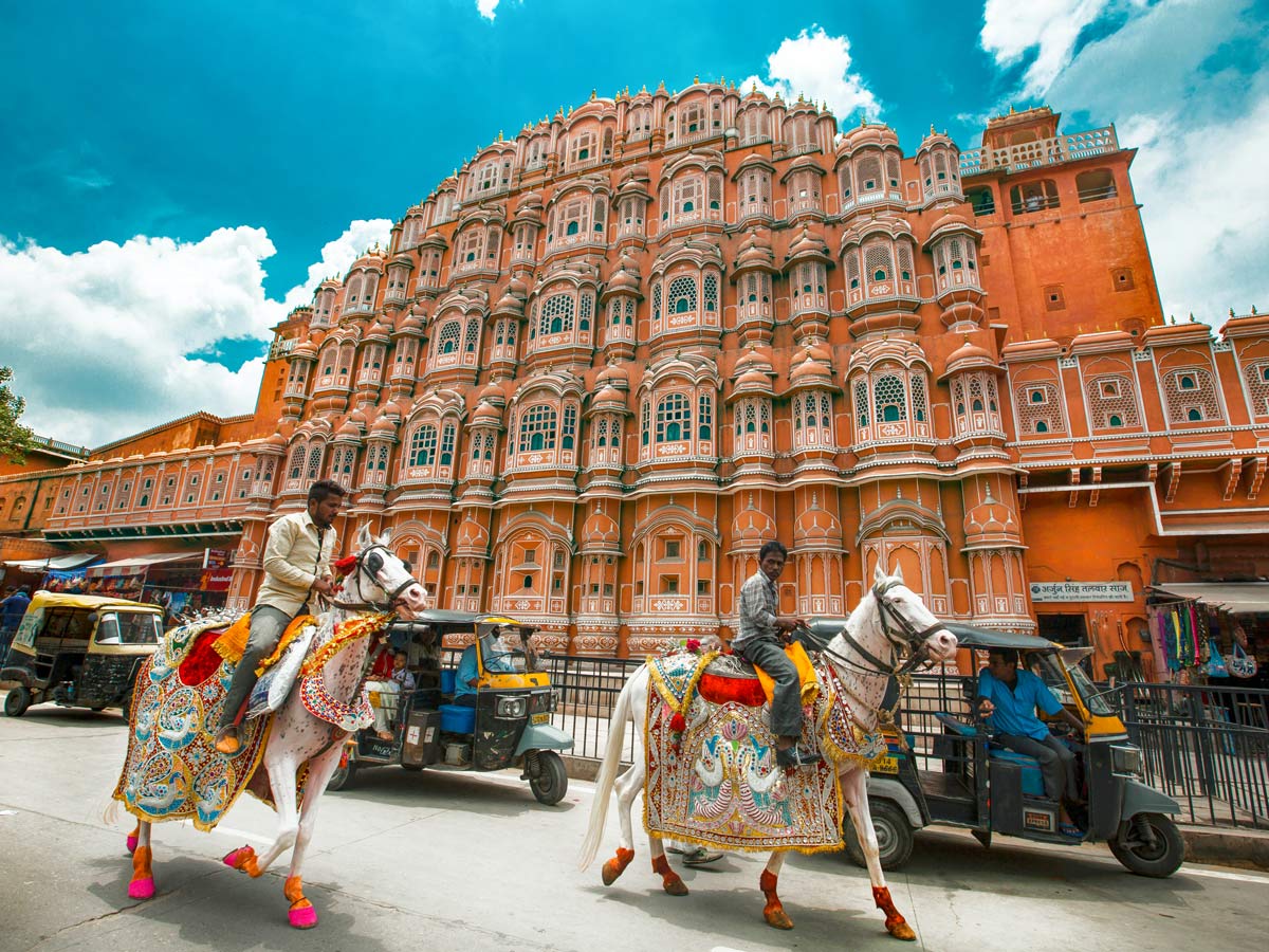 Hawa Mahal Road, Jaipur, India yoga Golden Triangle Himalayas India adventure tour