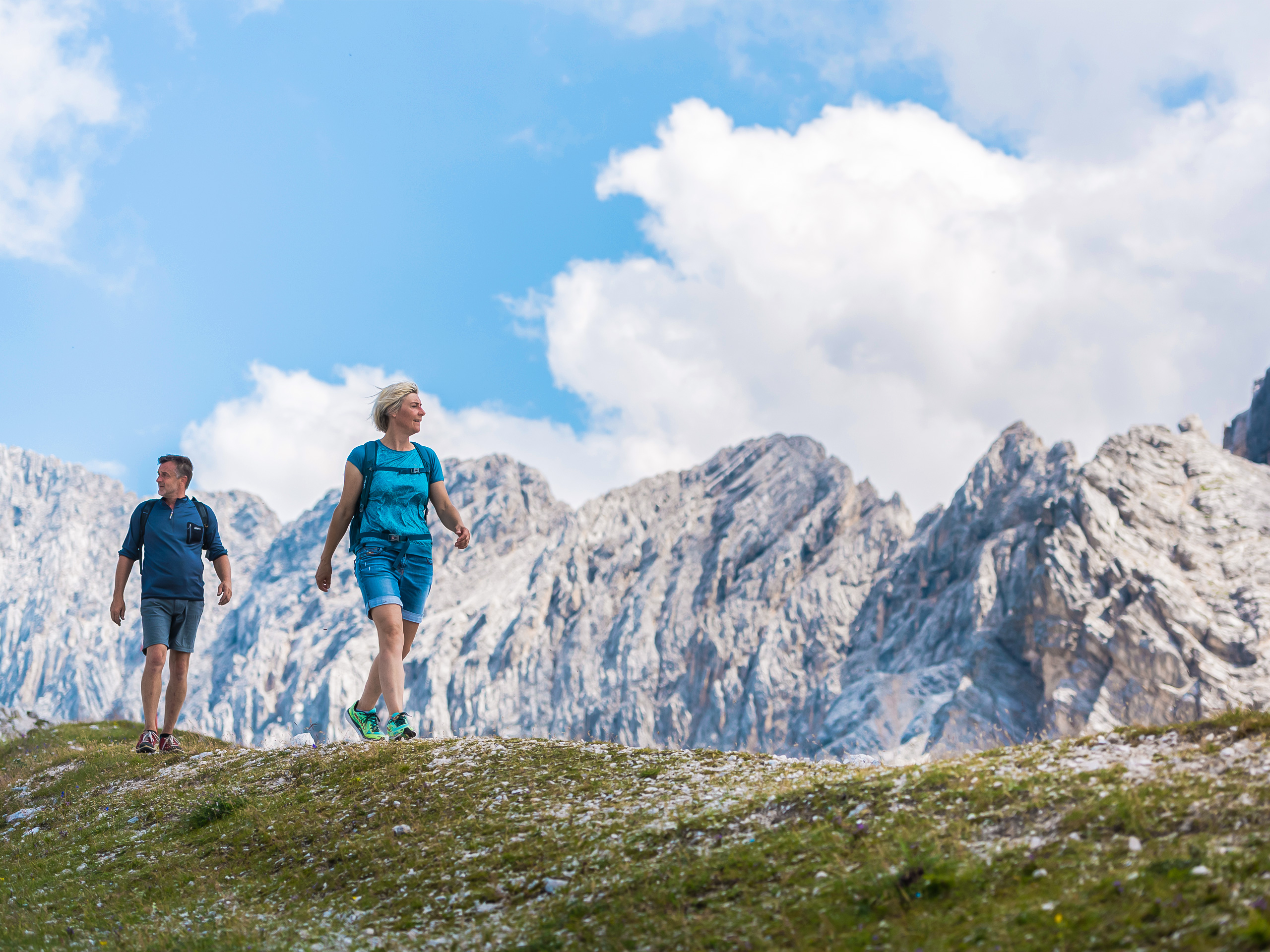 Group of Tourists Exploring Route