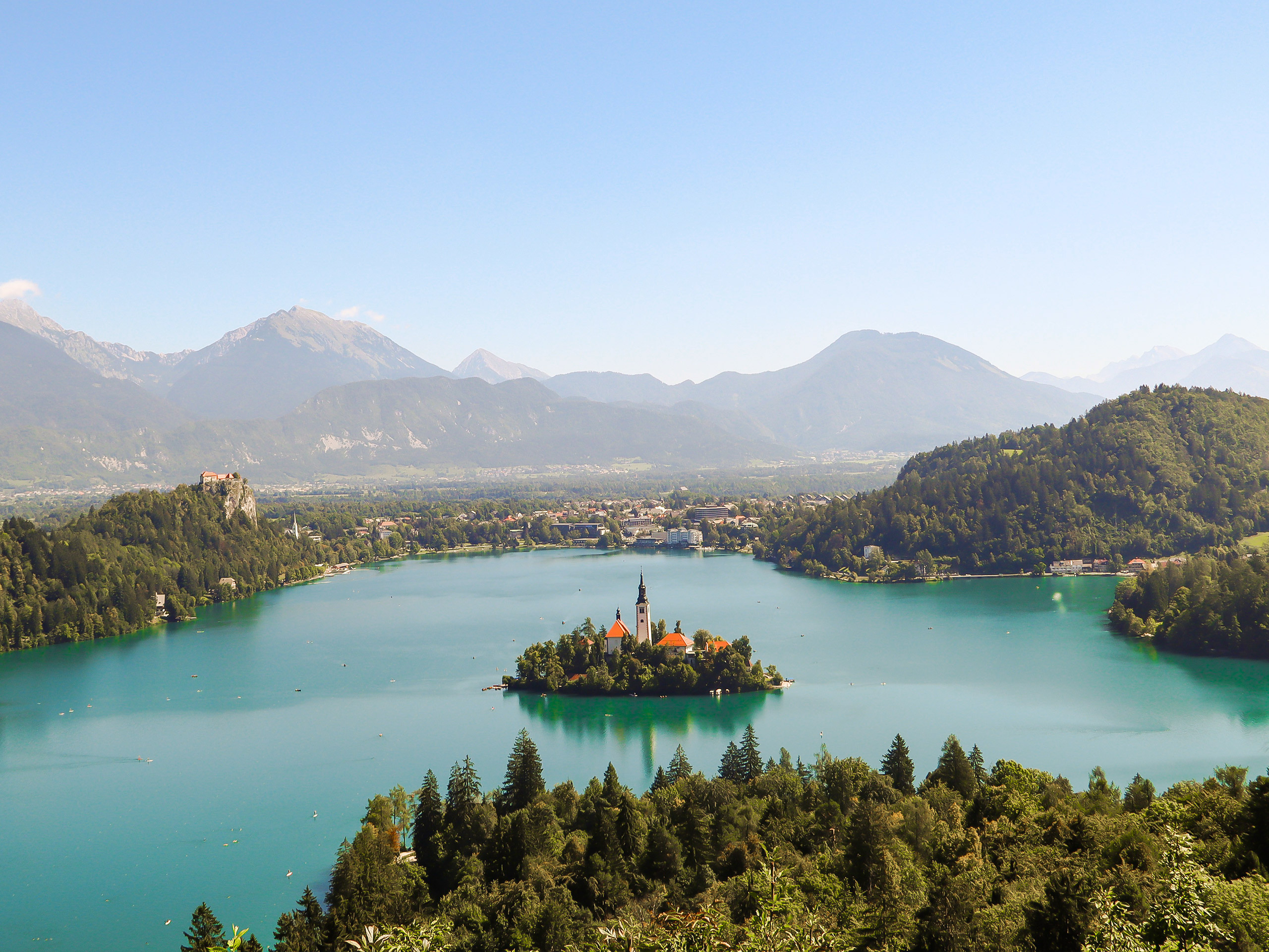 Bled City and Church