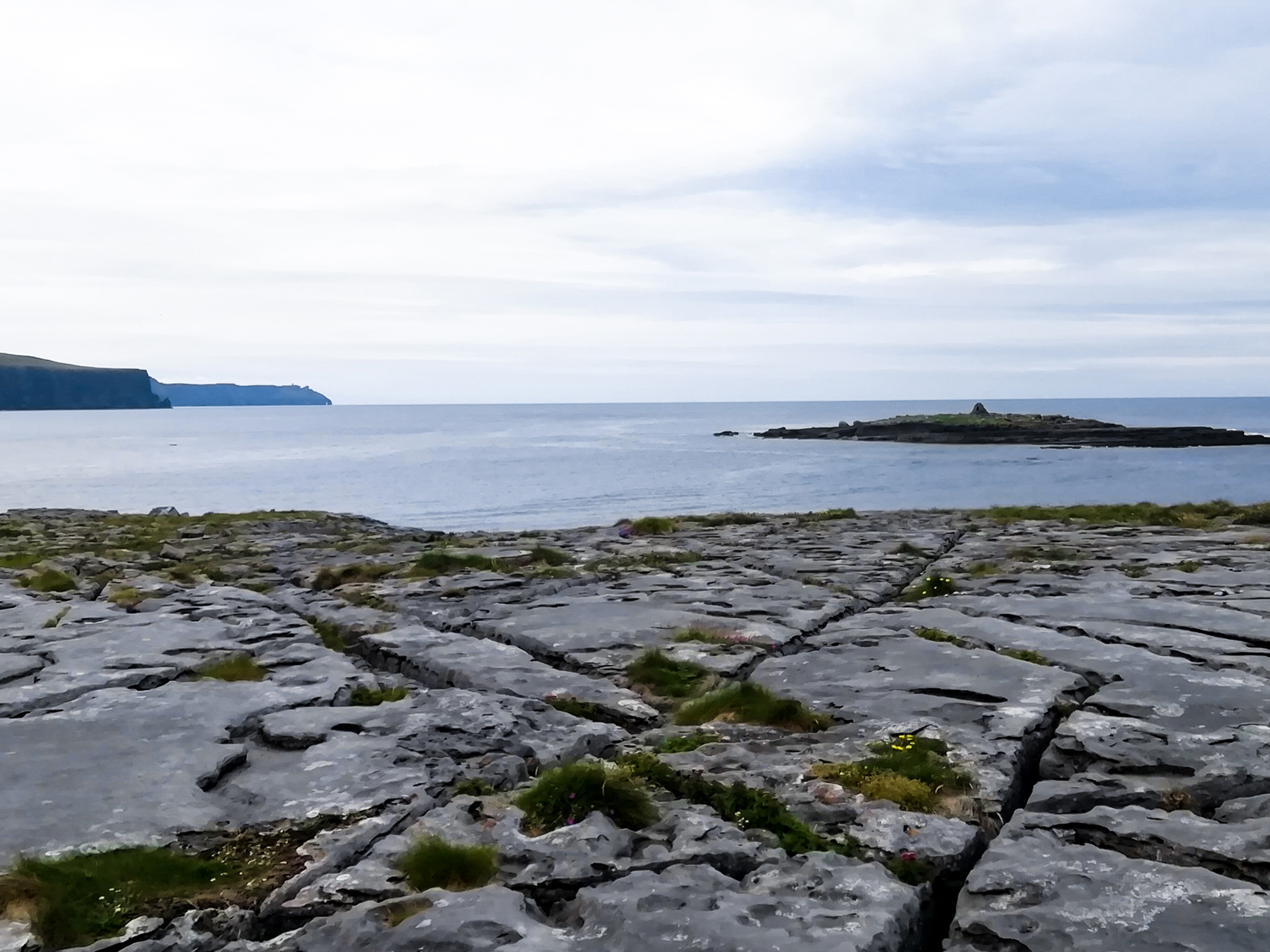 Rocky shore view