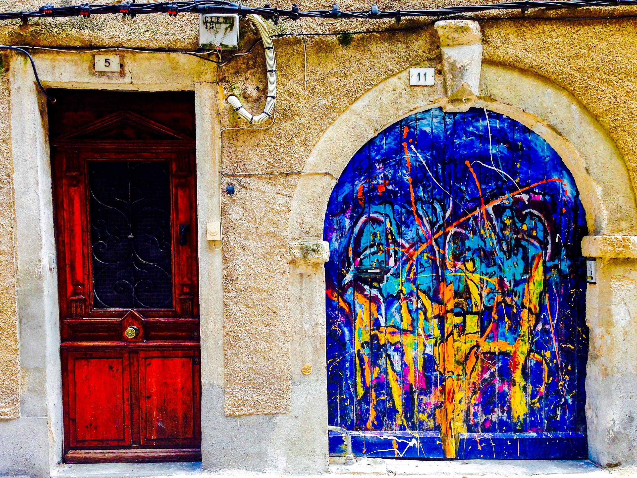 Ancient doors in French Camino